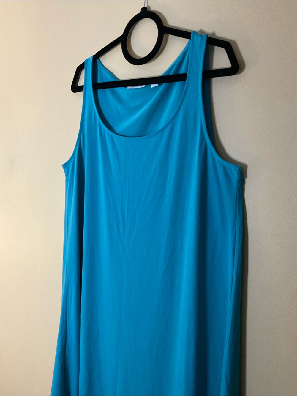 New York & Company Turquoise Sleeveless Shift Dress - Picture 2 of 7